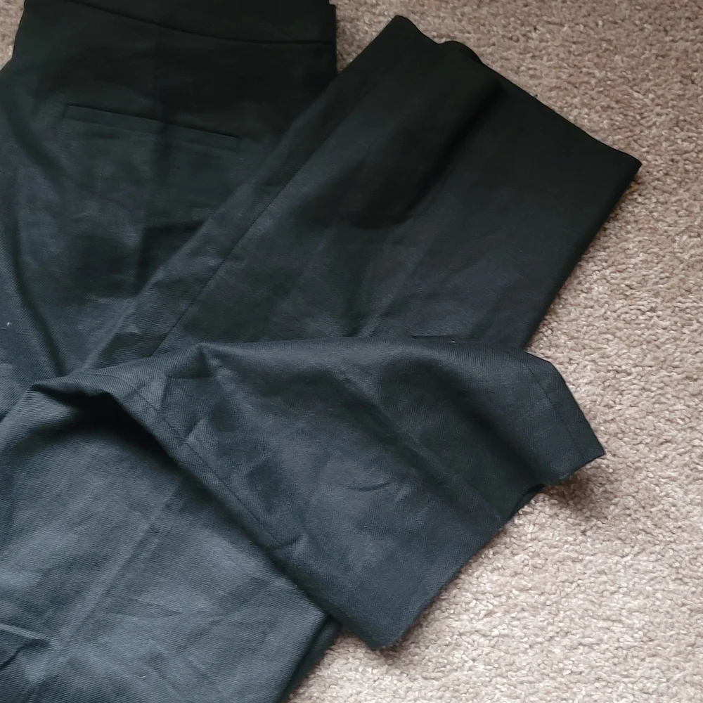 NWT!J.Crew $119 Kate Black Straight Leg Four Season Stretch Plus Sized Pants 14